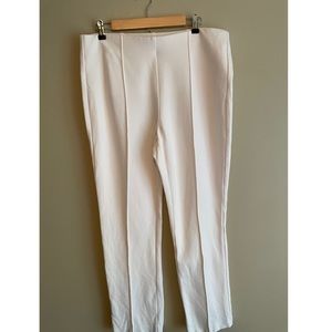 Cream front seam pull on Chico’s dress pants, size 14